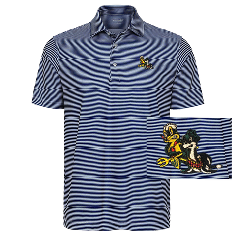 Freddy & Sammy Navy Heather Aiken Striped Polo