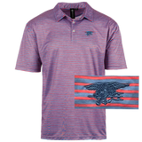 Burnside Trident Red/Blue Golf Polo Shirt