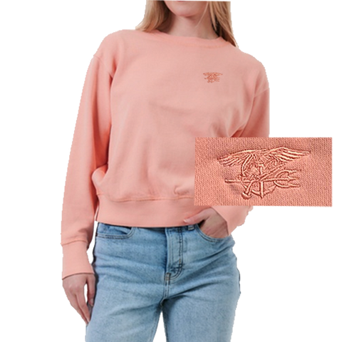 Ladies Trident Garment Dyed Fleece Melon Sweatshirt