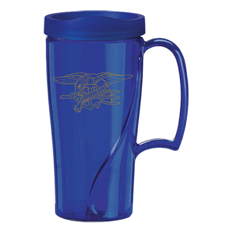 Blue Trident Travel Mug