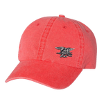 Coral Trident Pigment Dyed Twill Cap