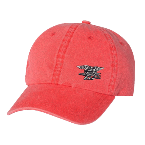 Coral Trident Pigment Dyed Twill Cap