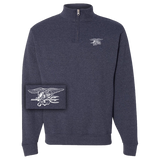 Trident Land of the Free Heather Navy Cadet Collar Quarter-Zip Sweatshirt