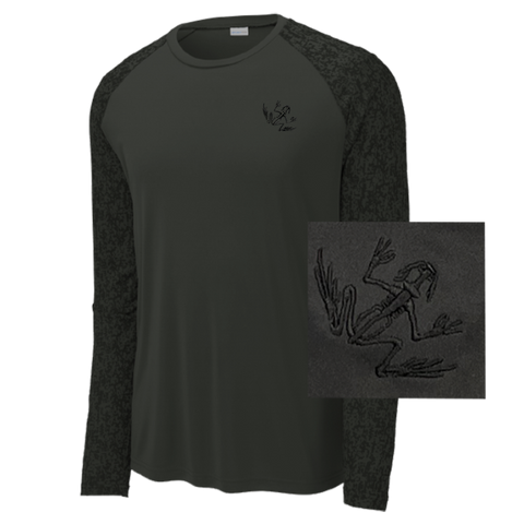 Bone Frog Black Long Sleeve Digi Camo Tee