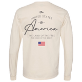 Ladies America Land of the Free Long Sleeve T-shirt