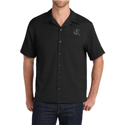 Bone Frog Easy Care Black Camp Shirt