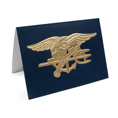 NAVY SEAL Trident Gold Embossed Note Cards Set - UDT-SEAL Store
