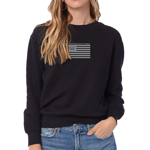Women's Trident Flag Eco-Washed Terry Throwback Pullover
