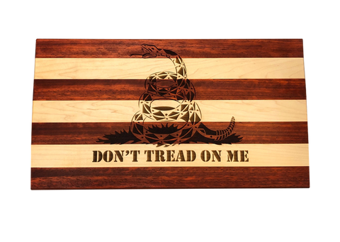 Don't Tread on Me Wooden Carving