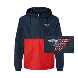 Trident Patch Lightweight Quarter-Zip Windbreaker Jacket