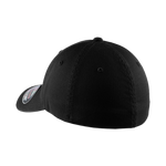 Black FlexFit Hat with Gray Trident