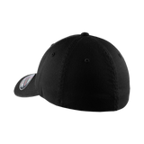 Black FlexFit Hat with Gray Trident