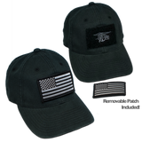 Black Flex Fit Velcro Hat with Trident - UDT-SEAL Store
 - 1