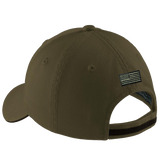 Olive Green Sandwich Hat with Black Trident